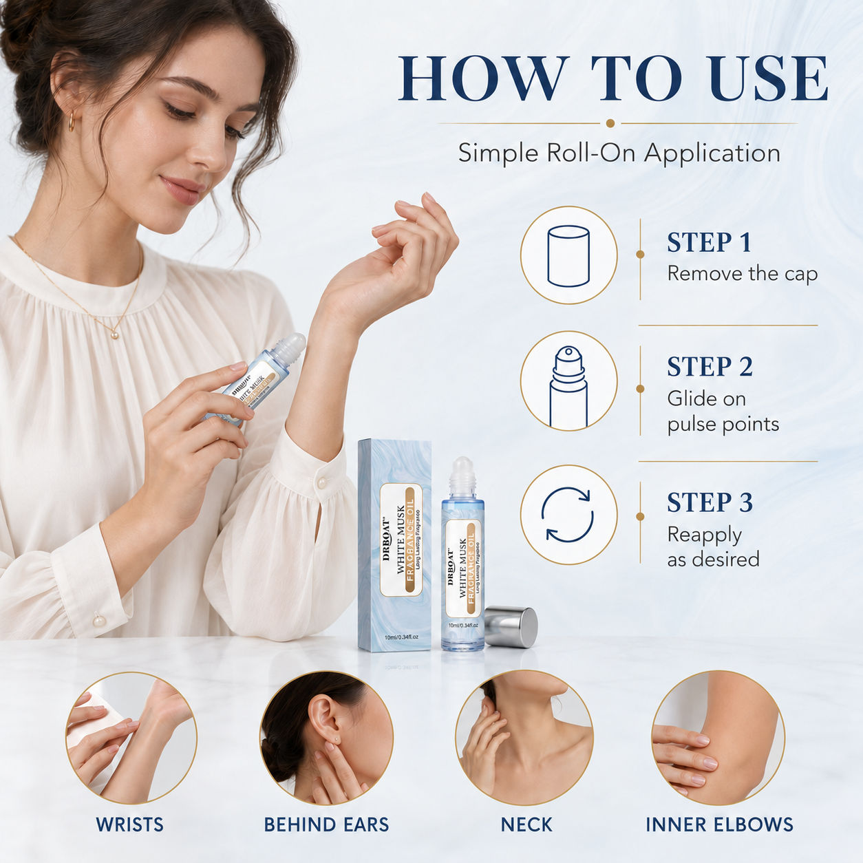 Portable Rollerball Fragrance  - огляд і ціна Musk White Oil